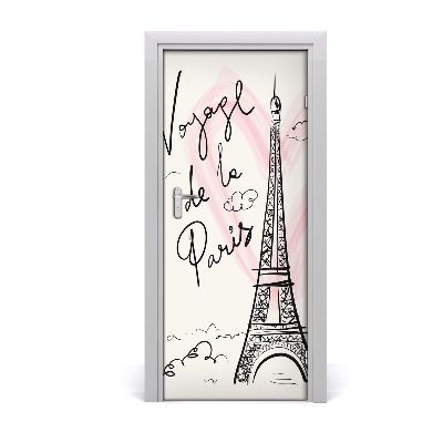 Deur sticker Eiffel paris tower