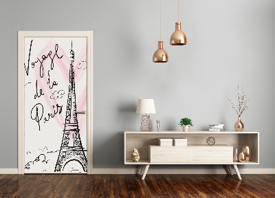 Deur sticker Eiffel paris tower