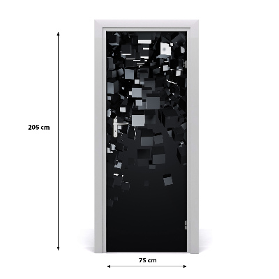 Deursticker 3d-abstractie