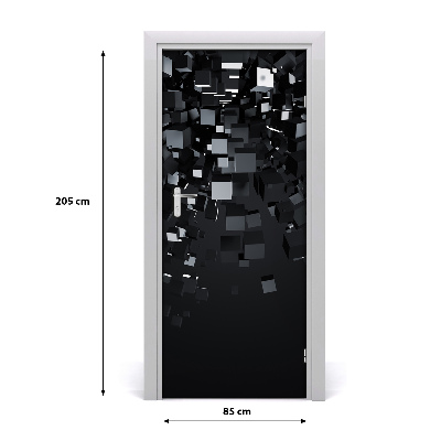 Deursticker 3d-abstractie