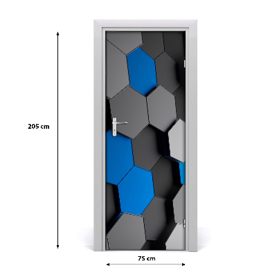 Deursticker 3d-abstractie