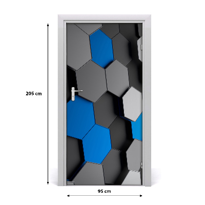 Deursticker 3d-abstractie