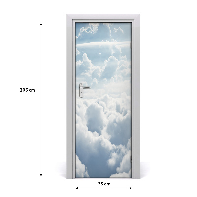 Deursticker Vlucht over de wolken