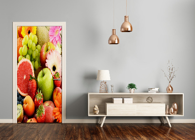 Deursticker Fruit en bloemen