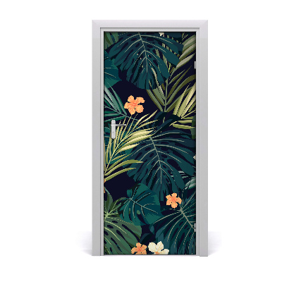 Deur sticker Hawaiiaanse bloemen