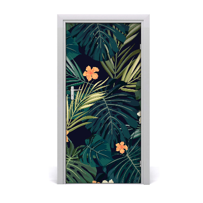 Deur sticker Hawaiiaanse bloemen