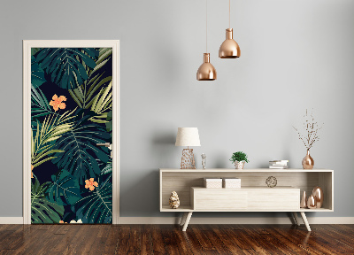 Deur sticker Hawaiiaanse bloemen