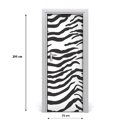 Deur sticker Thuis zebra achtergrond