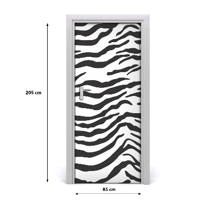 Deur sticker Thuis zebra achtergrond