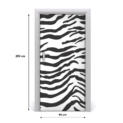 Deur sticker Thuis zebra achtergrond