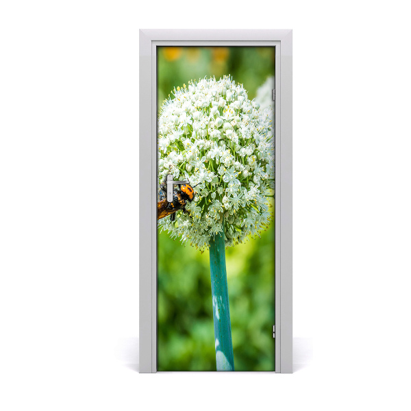 Deur sticker Knoflookbloemen