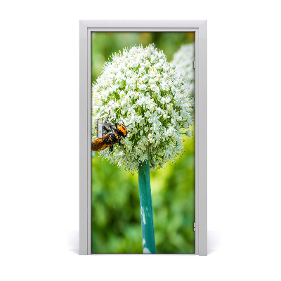 Deur sticker Knoflookbloemen