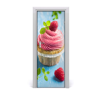 Deursticker Framboos cupcake