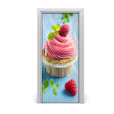 Deursticker Framboos cupcake