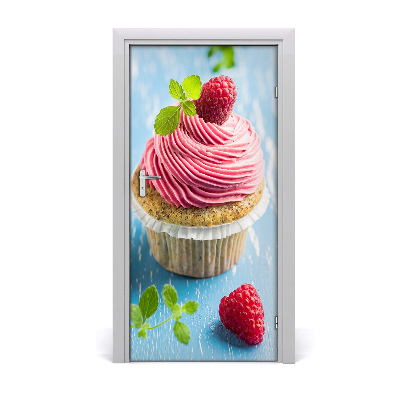 Deursticker Framboos cupcake