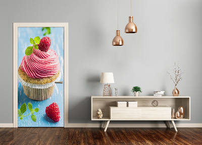 Deursticker Framboos cupcake