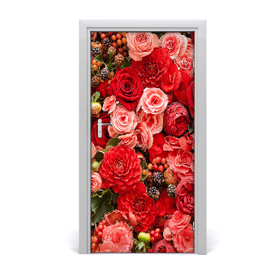 Deur sticker Boeket bloemen