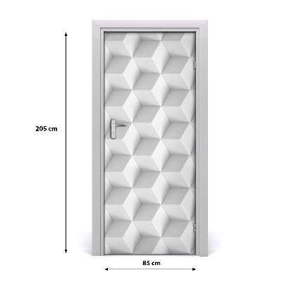 Deursticker 3d-abstractie