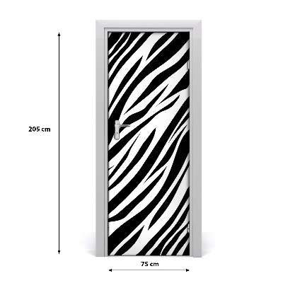 Deur sticker Thuis zebra achtergrond