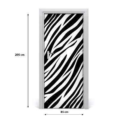 Deur sticker Thuis zebra achtergrond