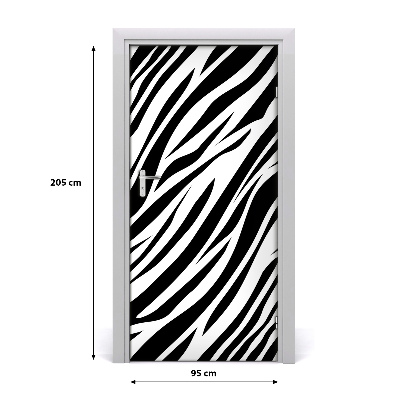 Deur sticker Thuis zebra achtergrond