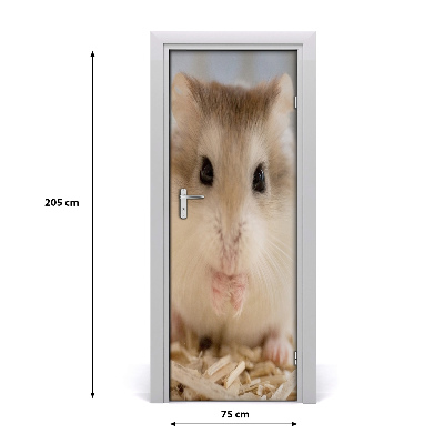 Deursticker Hamster