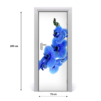 Deur sticker Blauwe orchidee