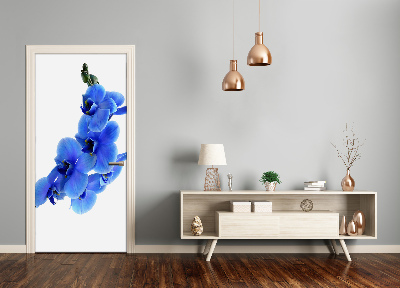 Deur sticker Blauwe orchidee