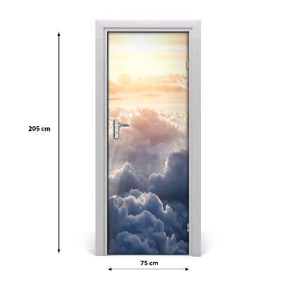 Deursticker Vlucht over de wolken