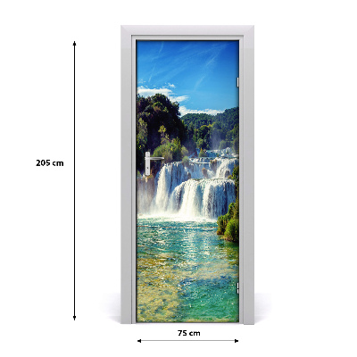 Deursticker Waterval krka