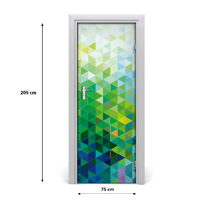 Deursticker Abstractie driehoeken