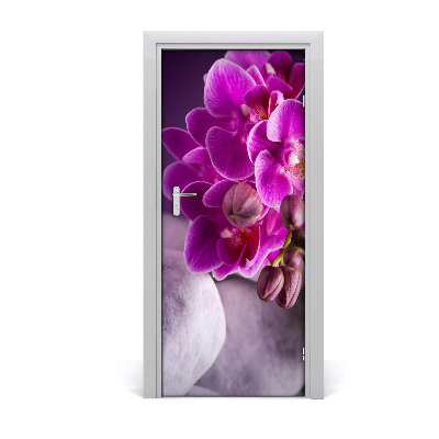 Deur sticker Roze orchidee