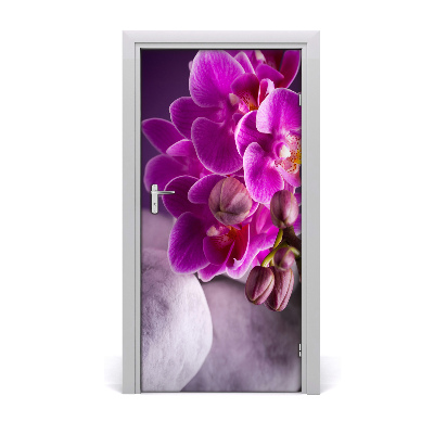 Deur sticker Roze orchidee