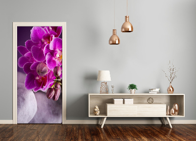 Deur sticker Roze orchidee