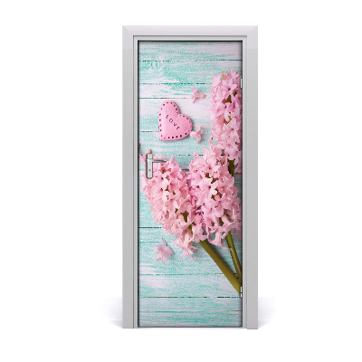 Deur sticker Lila bloemen