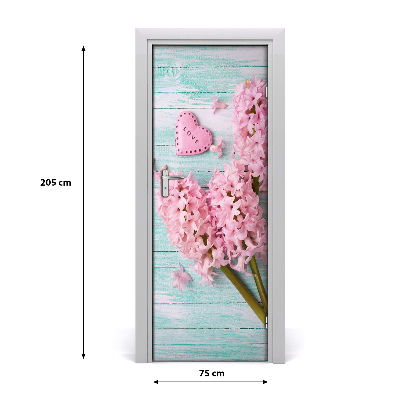 Deur sticker Lila bloemen