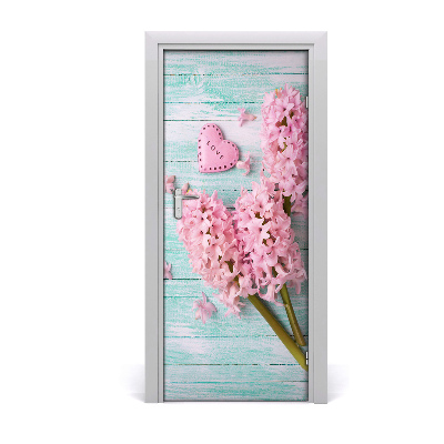 Deur sticker Lila bloemen