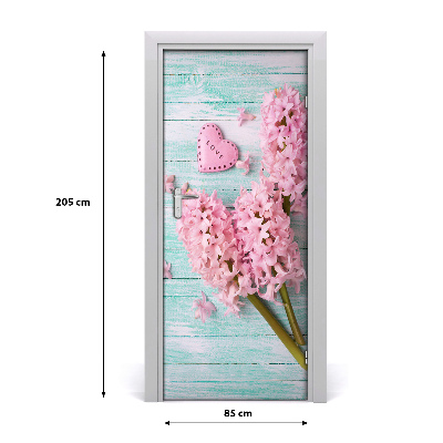 Deur sticker Lila bloemen