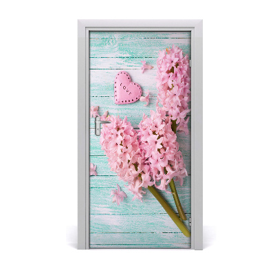 Deur sticker Lila bloemen