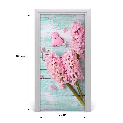 Deur sticker Lila bloemen