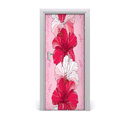 Deur sticker Hibiscus