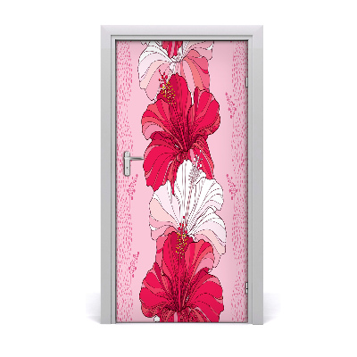 Deur sticker Hibiscus