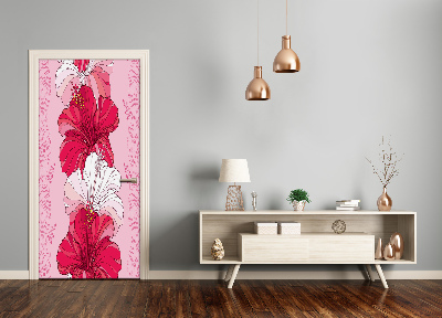 Deur sticker Hibiscus