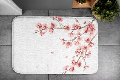 Badkamer mat Japanse bloemen