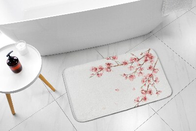 Badkamer mat Japanse bloemen