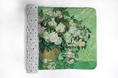 Badkamermat Van gogh roses