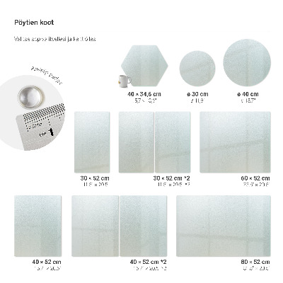 Glazen snijplanken Rechthoekig halftransparant