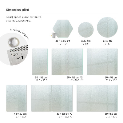 Snijplanken van glas Rond halftransparant