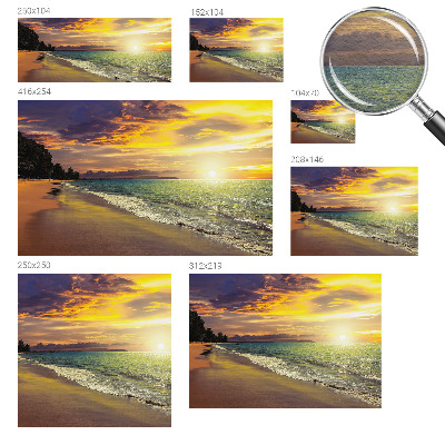 Fotobehang vliesbehang Strand bij zonsondergang