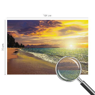 Fotobehang vliesbehang Strand bij zonsondergang